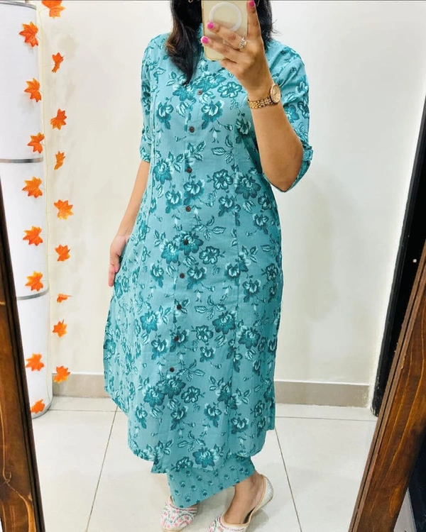 KDJ 4135 SUMMER COTTON CORD SET  - sky blue, M-38