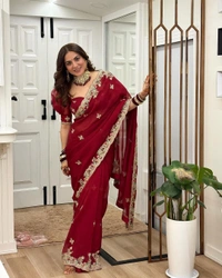 DSS Georgette Embroidery Saree