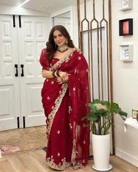 DSS Georgette Embroidery Saree
