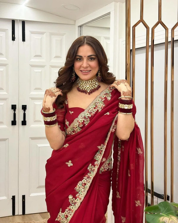 DSS Georgette Embroidery Saree