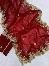 DSS Georgette Embroidery Saree