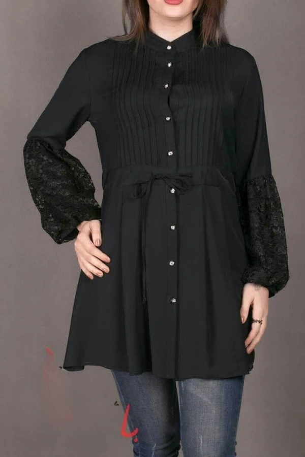 WSM Net Sleeps Tunic - Black, S-36