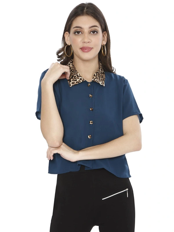 WSM TIGERS COLLER TOP - Navy Blue, M-38