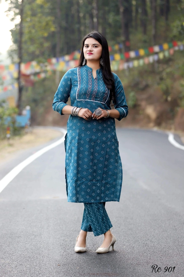 KDJ Kurti With Pant  - pink, 42