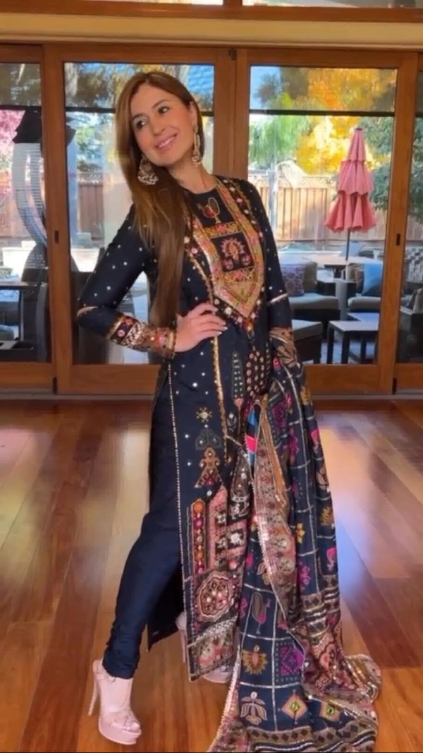 DSS 1010 Embroidery Work Dress  - XXL
