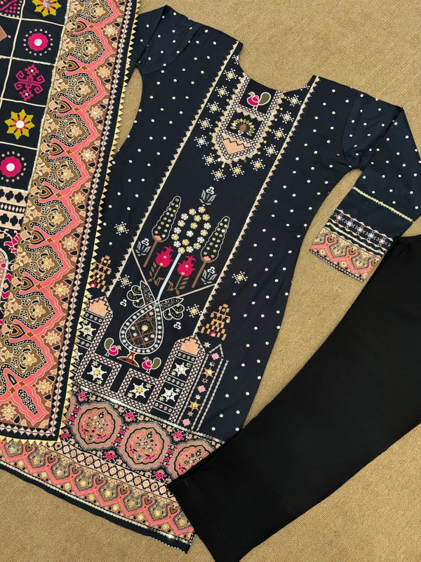 DSS 1010 Embroidery Work Dress  - XXL