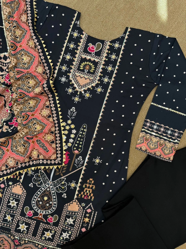 DSS 1010 Embroidery Work Dress  - XXL