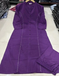 KDJ 5041 Beautiful Kurti With Pant  - Purple, M-38