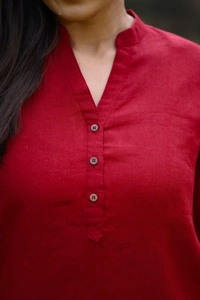 KDJ 5043 Beautiful Kurti With Pant  - Maroon, 42
