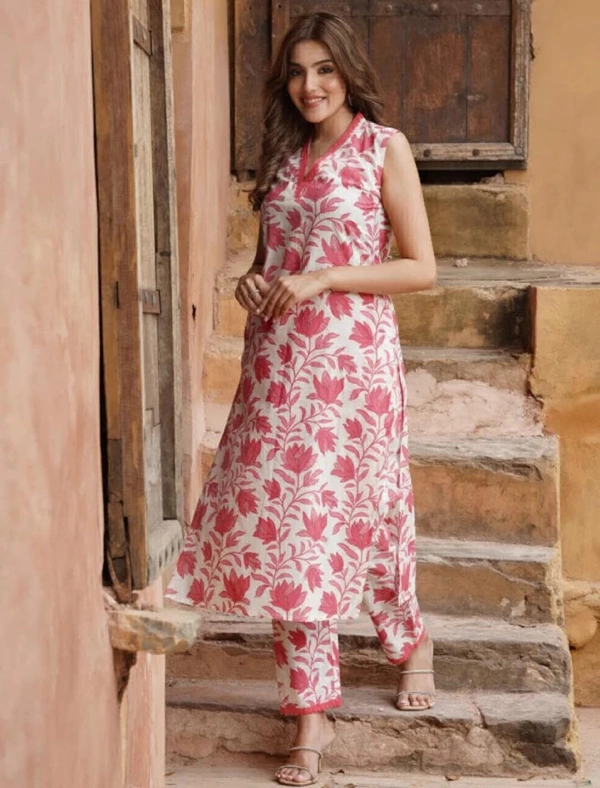 KDJ 2217 Summer Special Dress  - Red, 42-XL