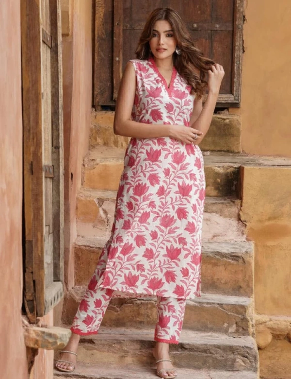 KDJ 2217 Summer Special Dress  - Red, 42-XL