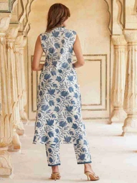KDJ 2217 Summer Special Dress  - Royal Blue, XXL-44