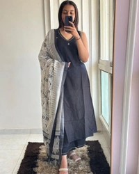 KDJ 1009 Beautiful Dress  - Black, XXL-44