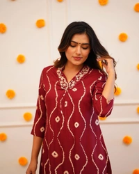 RPR 5045 Beautiful Kurti With Pant  - Maroon, M-38