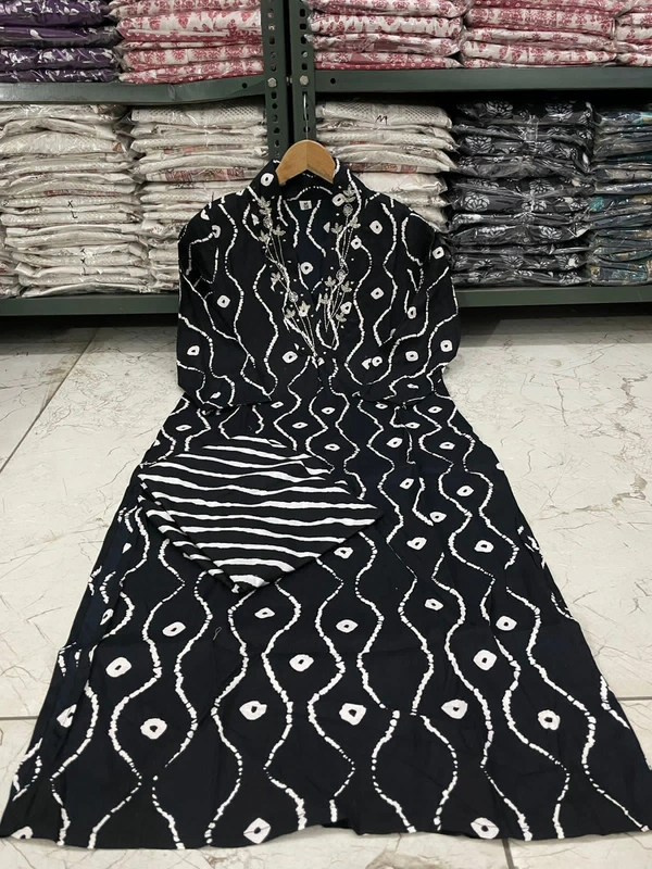 RPR 5045 Beautiful Kurti With Pant  - Black, L-40