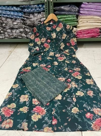 RPR Printed Kurti With Pant  - Black, M-38
