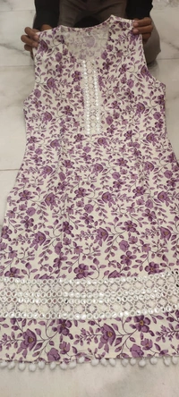 KDJ 4103 Cotton 3pcs Dress  - Purple, 38