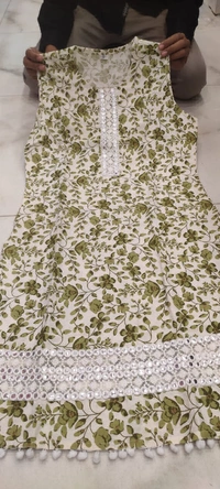 KDJ 4103 Cotton 3pcs Dress  - Green, 38