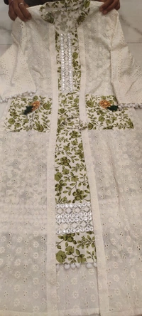 KDJ 4103 Cotton 3pcs Dress  - Green, 40