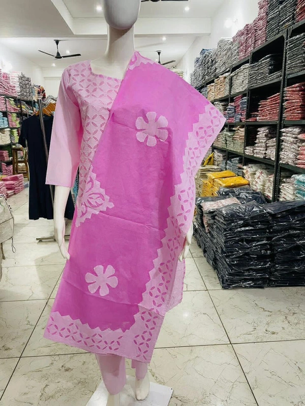 KDJ 5047 Beautiful Kurti Set  - Pink, L-40