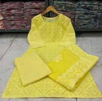 KDJ 5047 Beautiful Kurti Set  - Yellow, 42-XL