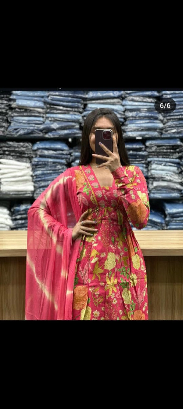 KDJ 1005 Anarkali Pattern Dress  - M-38