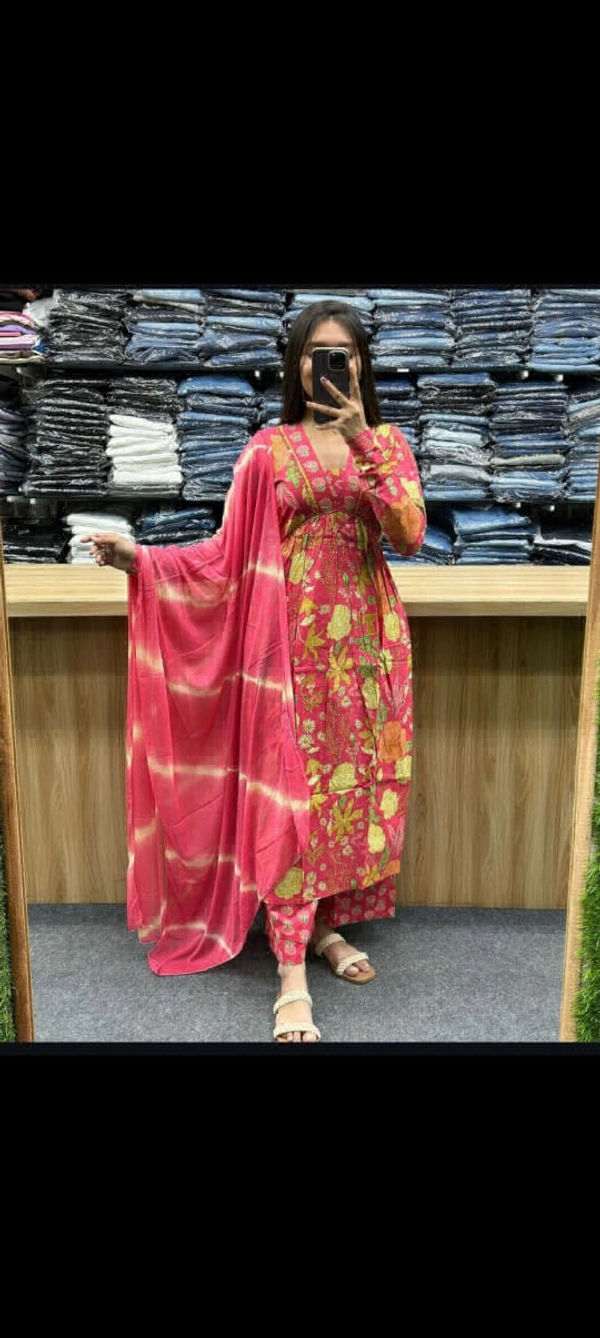 KDJ 1005 Anarkali Pattern Dress  - L-40