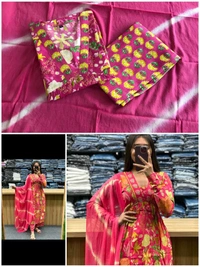 KDJ 1005 Anarkali Pattern Dress  - XXL-44