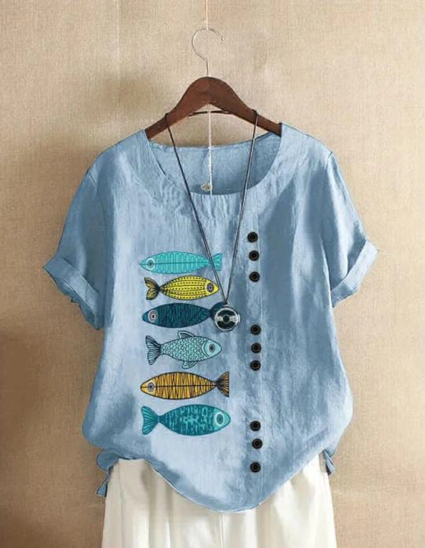 KD18 Designer Top - sky blue, 38