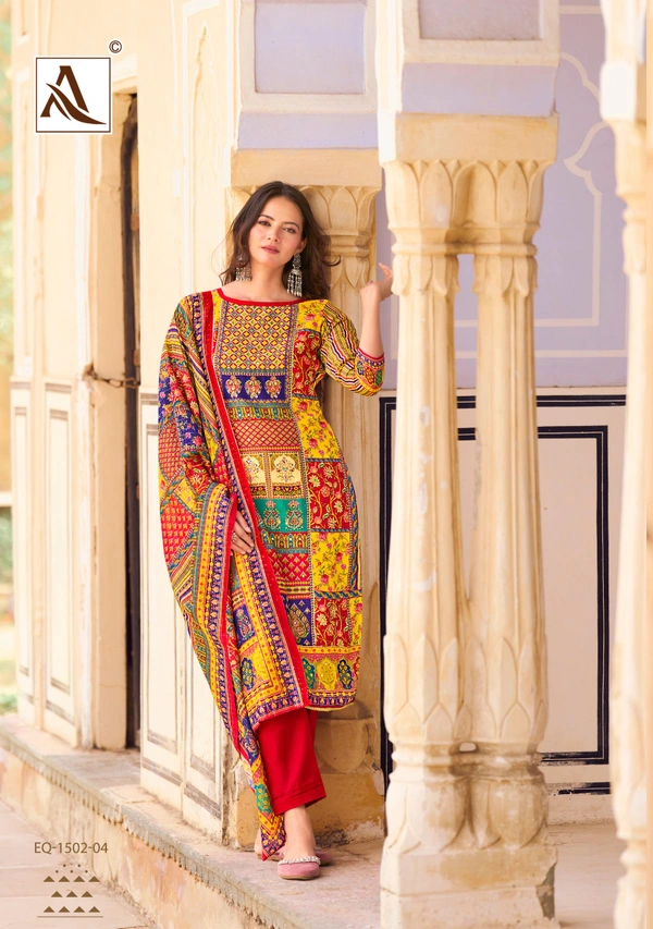 ASU 5154Designer Kurti Dress Material - Red