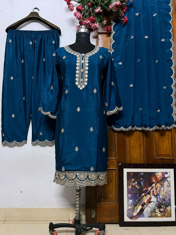 DSS 5188 Embroidery Work Dress  - Free Size