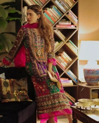WDW 5192 Fancy Kurti With Pant Dupatta  - Free Size