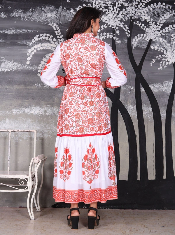 ARM 5197 Rahika Full LONG Dress  - Red, M-38