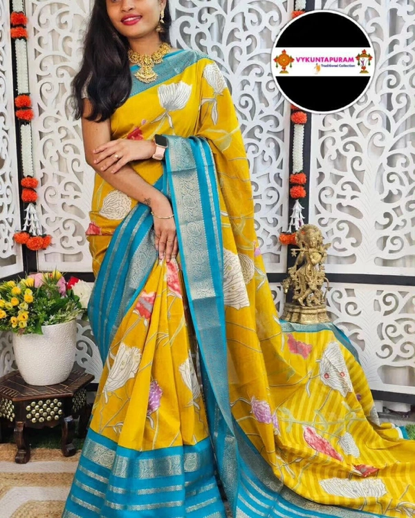 DSS 5199 VYAKUNTPURAM Brand Saari  - yellow