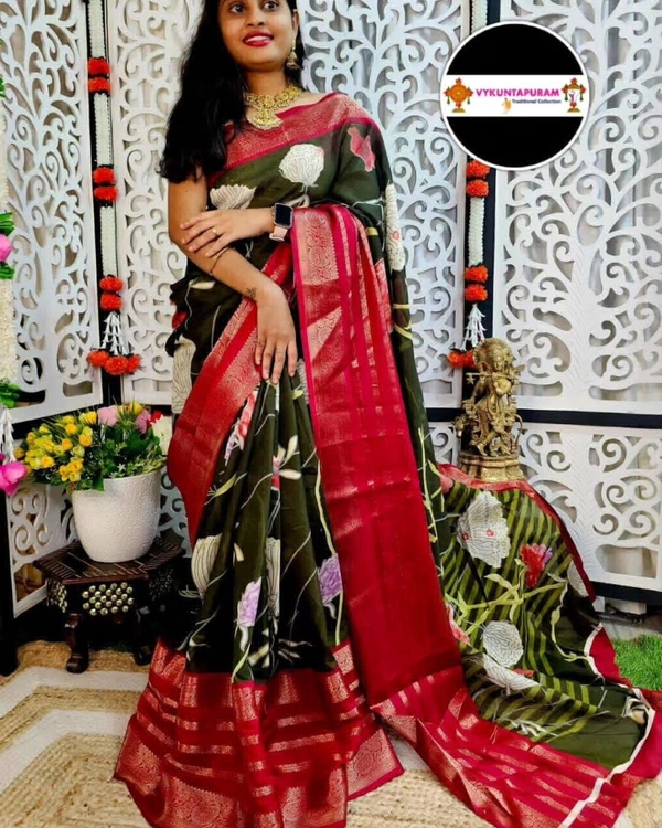 DSS 5199 VYAKUNTPURAM Brand Saari  - Black