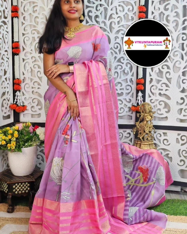 DSS 5199 VYAKUNTPURAM Brand Saari  - purple