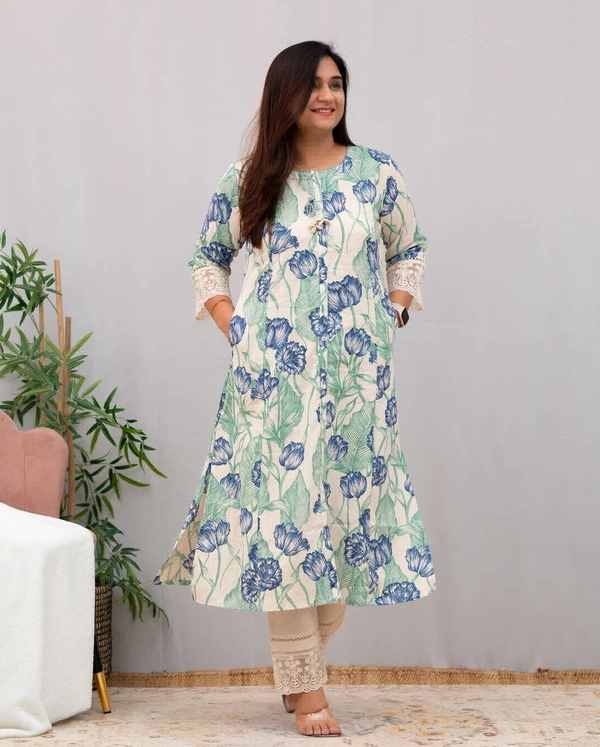 LKT 5237 Beautiful Dress  - Blue, XXL-44