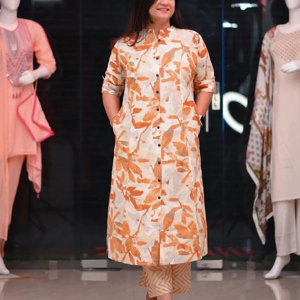 LKT 5252 Floral Dress  - Orange, L-40