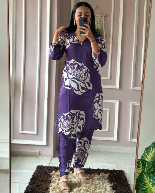KDJ 5259 Beautiful Dress  - Purple, M-38