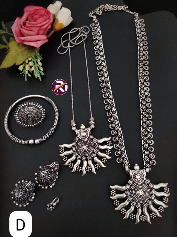 5273 Oxidised Beautiful Set - D