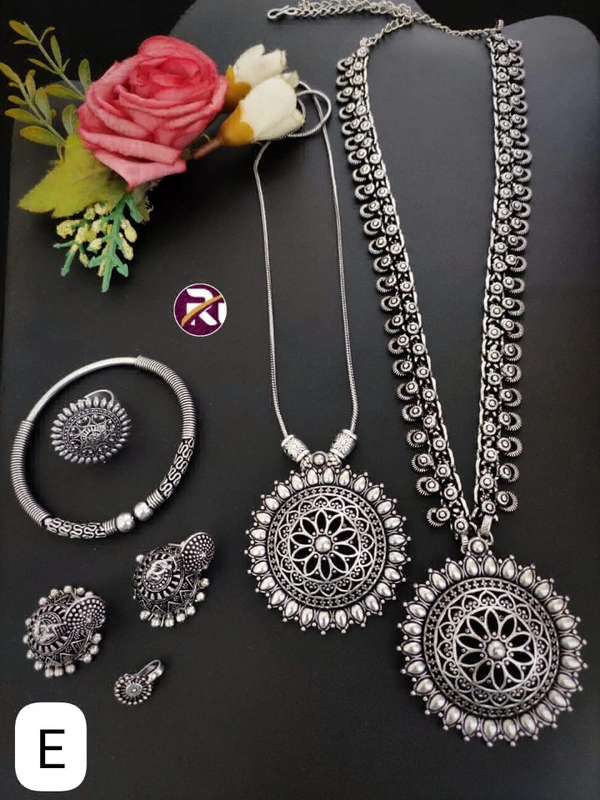 5273 Oxidised Beautiful Set - E