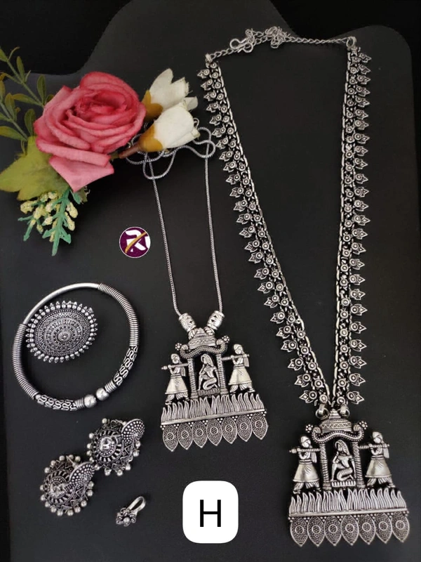 5273 Oxidised Beautiful Set - H
