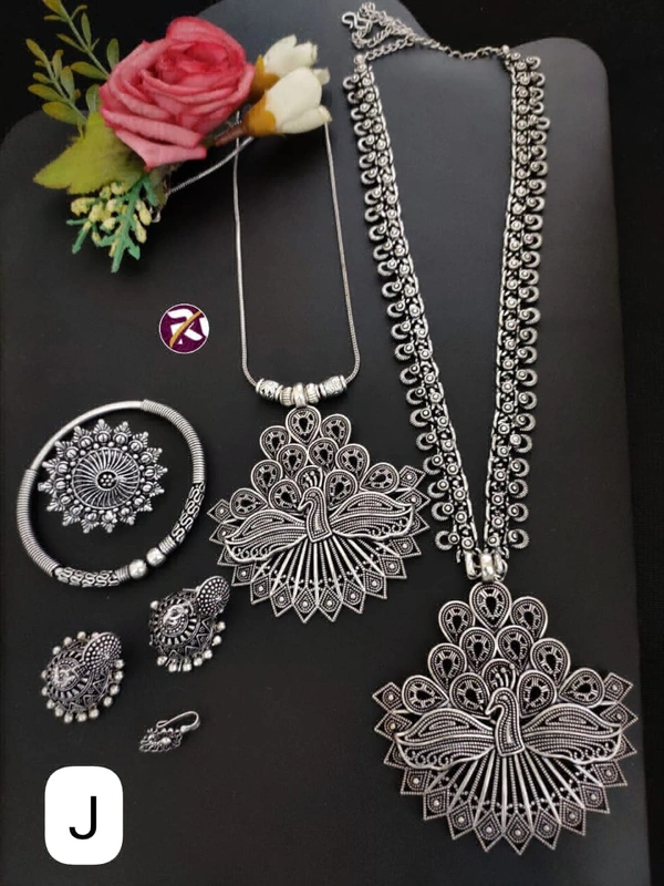 5273 Oxidised Beautiful Set - J