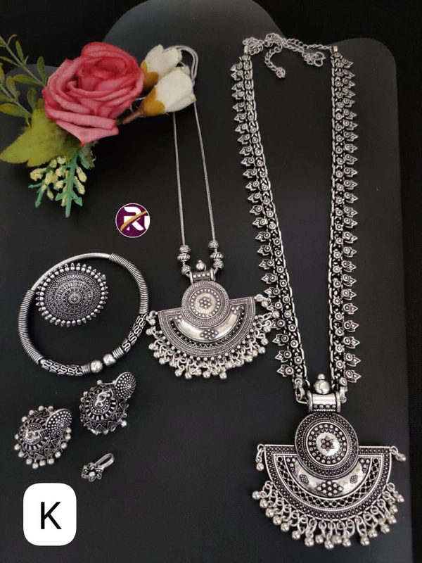 5273 Oxidised Beautiful Set - K
