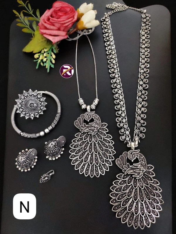 5273 Oxidised Beautiful Set - N