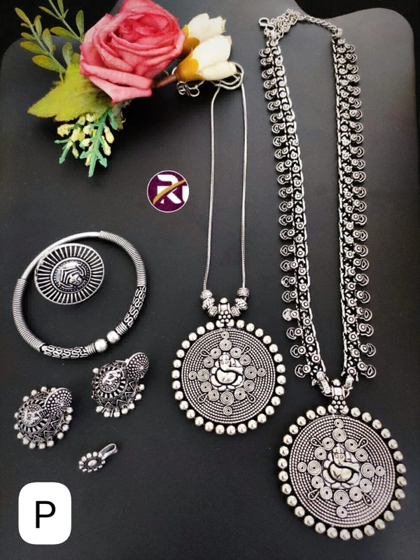 5273 Oxidised Beautiful Set - P
