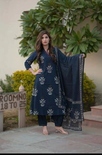LKT 5284 Straight Kurti Plazo Pant And Dupatta  - XXL-44