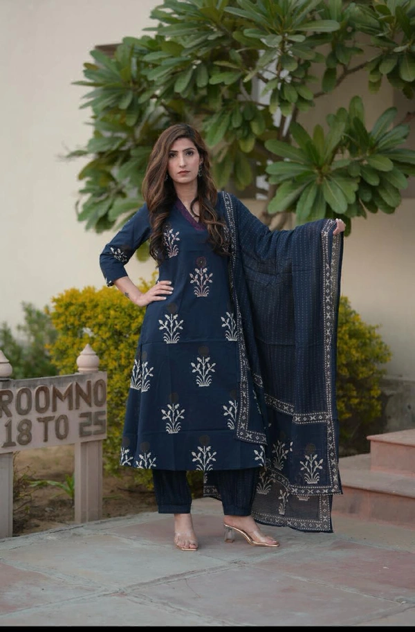 LKT 5284 Straight Kurti Plazo Pant And Dupatta  - XXL-44