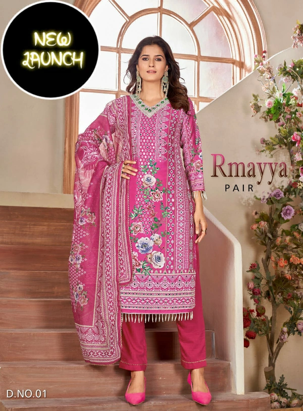 ARM 5289 Beautiful Kurti Set  - pink, M-38