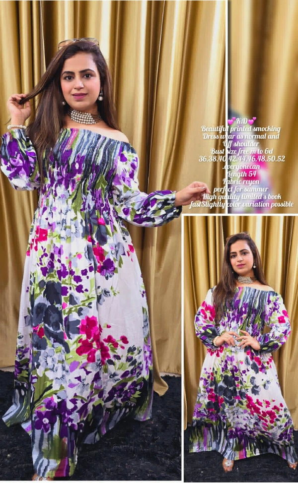 KD18 5293 Beautiful Dress  - purple, L-40